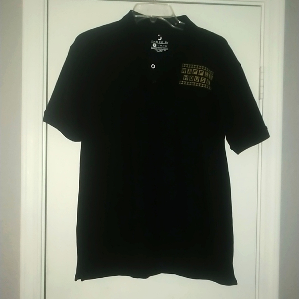 Three In Waffle House polo shirt men's M